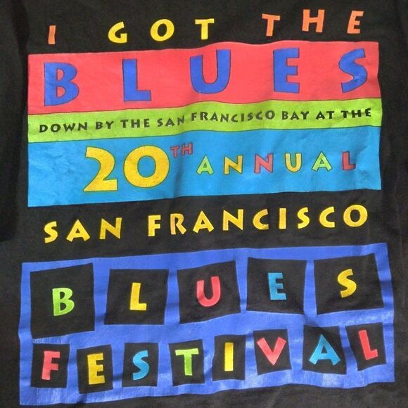 Vintage San Francisco Blues Festival T-Shirt - Picture 1 of 7